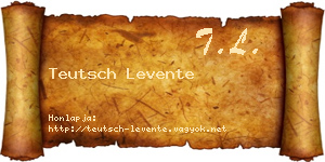 Teutsch Levente névjegykártya